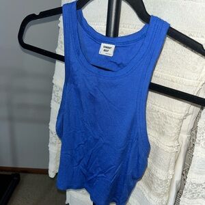 Sunday Best Royal Blue Ribbed Cropped Tank